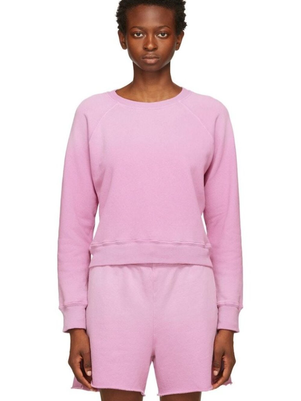 RE/DONE x Hanes Classic Raglan Sweatshirt - Faded Blossom - Size XS